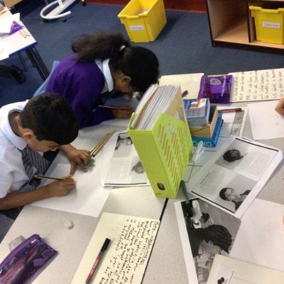 As part of Black History Month, we learnt about famous black women and created some tracing paper fact files about them.