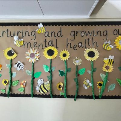 Display boards in School to prompt the children to think about Mental Health