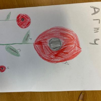 The children created cards, posters and postcards to thank important people in our community.