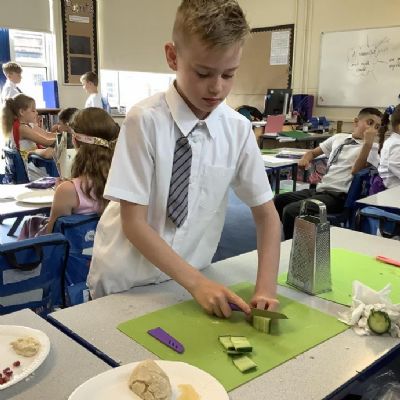 On our Wow Day, we explored different Greek foods.